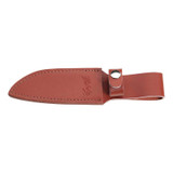 Jachtmes, Herbertz, Damast/rozenhout, leren etui, doos