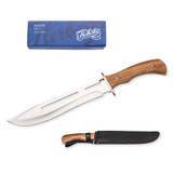 Couteau de chasse, Herbertz, acier inoxydable/Zebrawood, étui en nylon, boîte