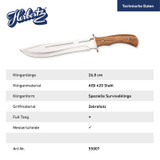 Jachtmes, Herbertz, RVS/Zebrahout, nylon etui, doos