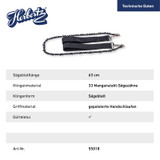 Handkettingzaag, Herbertz, zwart, 117cm, etui, doos