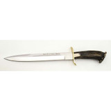 Couteau de chasse,Muela,Alcaraz,acier inoxydable/corne de cerf/cuir