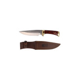 Couteau de chasse,Muela,Jabali17R,acier inoxydable/bois de paca,étui cuir