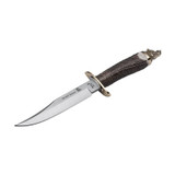 Couteau de chasse,Muela,sanglier,acier inoxydable/ corne de cerf,étui en cuir
