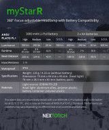 Hoofdlamp, NexTorch, myStar R AA, LED, 600 lumen, 3xAA Hoofdlamp, NexTorch, myStar R AA, LED, 600 lumen, 3xAA