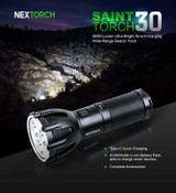 Lanterne, NexTorch, ST30, 8000lum, rechargeable, aluminium, étui de transport