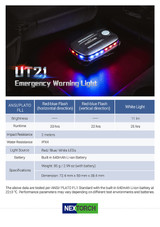 Waarschuwingslamp, Nextorch, UT21, 11lumen, oplaadbaar