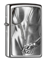 Briquet,Zippo,style fille,Zipper Girl,chrome brossé