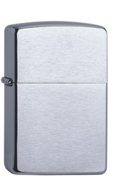 Briquet,Zippo,Regular,Brushed Chrome,métal,coupe-vent.
