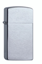 Briquet,Zippo,Slim,Chrome brossé,métal,coupe-vent