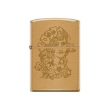 Aansteker, Zippo, brushed brass, Schiffmacher, doos