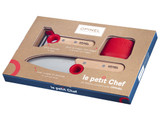 Set de cuisine pour enfants, Opinel Le Petit Chef, 3 pièces, bois, rouge