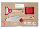 Kinderkeukenset, Opinel Le Petit Chef, 3-delig, hout, rood