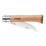 Couteau de poche, Opinel, N°12 Inox, dentelé, bois de hêtre, coffret
