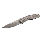 1-Hand zakmes, Herbertz, grijs, RVS/Titanium, 23cm, doos