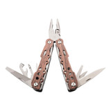 Multitool, Herbertz, 12f, RVS/hout, nylon etui, doos