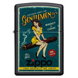 Aansteker, Zippo, Cigar Girl, Matte Black, doos Aansteker, Zippo, Cigar Girl, Matte Black, doos