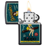 Briquet, Zippo, Cigar Girl, noir mat, boîte