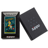 Briquet, Zippo, Cigar Girl, noir mat, boîte