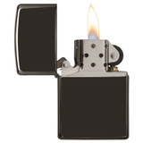 Briquet, Zippo, Ebène, Noir poli, boîte