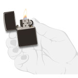 Briquet, Zippo, Ebène, Noir poli, boîte