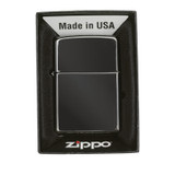 Aansteker, Zippo, Ebony, Polished Black, doos Aansteker, Zippo, Ebony, Polished Black, doos