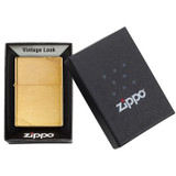 Briquet, Zippo, Vintage, Brushed Brass, boîte