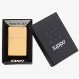 Briquet, Zippo, laiton poli, boîte