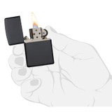 Briquet, Zippo, Media Chrome, Matte Black, box
