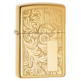 Briquet, Zippo, vénitien, laiton poli, boîte