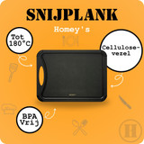 Snijplank, Homey's, FIBR, zwart, 298x235mm, sleeve