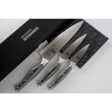 Couteau d'office, HOMIZU, VG-10 Damast/G10, noir et blanc, boîte