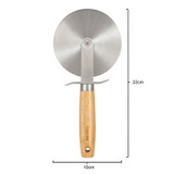 Pizzasnijder, Culinare Naturals, RVS/Bamboe, blister