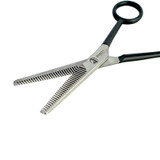 Effileerschaar, Homey's, zwart, dubbel getand, 16cm, doos