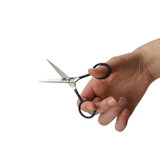 Ciseaux de coiffure, Homey's, noir, micro-coupe, 12cm, boîte