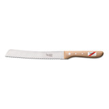 Couteau à pain, Herder, hêtre rouge, acier inoxydable, 19CM, Blister