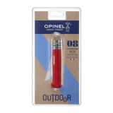 Couteau de poche N°08 Red, Opinel Colorama, rouge, Blister