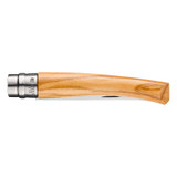Couteau de poche N°08, Opinel Effilé, acier inoxydable/olive, coffret