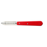 Eplucheur dentelé N°115, Opinel, Rouge, Acier inoxydable/bois, Carte