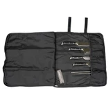 Messenmap, Sabatier, zwart, gerecycled nylon, 6 vaks