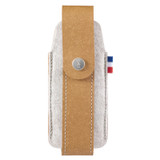 Etui, Opinel, gerecycled leer, bruin, Maat M