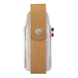 Etui, Opinel, gerecycled leer, bruin, Maat L
