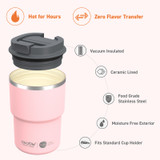 Drinkbeker, Asobu, Coffee Express, keramisch, roze, 360ml Drinkbeker, Asobu, Coffee Express, keramisch, roze, 360ml