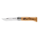 Zakmes N°08 Bear, Opinel Engravings, rvs/hout, blister Zakmes N°08 Bear, Opinel Engravings, rvs/hout, blister