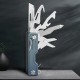 Zakmes, Nextool, multifunctioneel, 10f, RVS, blauw, doos