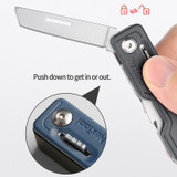 Zakmes, Nextool, multifunctioneel, 10f, RVS, zwart, doos