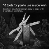 Multitool, Nextool, Outil de poche E1, 10f, acier inoxydable, boîte