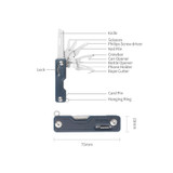 Couteau de poche, Nextool, multi-usages, 10f, acier inoxydable, vert, boîte
