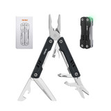 Multitool, Nextool, Mini Sailor S11, 11f, acier inoxydable, noir, boîte