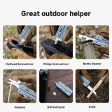 Multitool, Nextool, Mini Sailor S11, 11f, RVS, blauw, doos