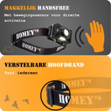 Hoofdlamp, Homey's, Axel, 250 lm, USB-C oplaadbaar, doos
